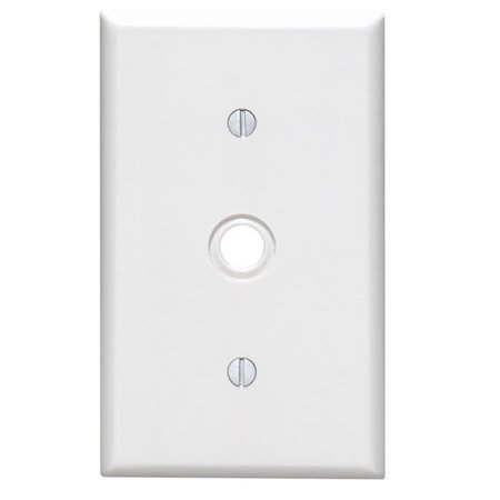EZGENERATION White 1 gang Plastic Cable & Telco Wall Plate EZ1491448